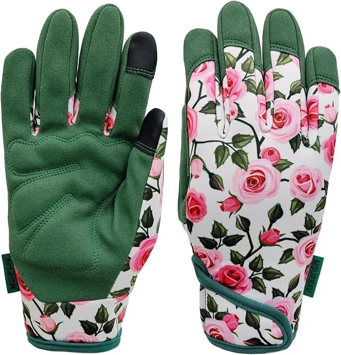 Floral Gardening Gloves – Green Protective Garden Work Gloves