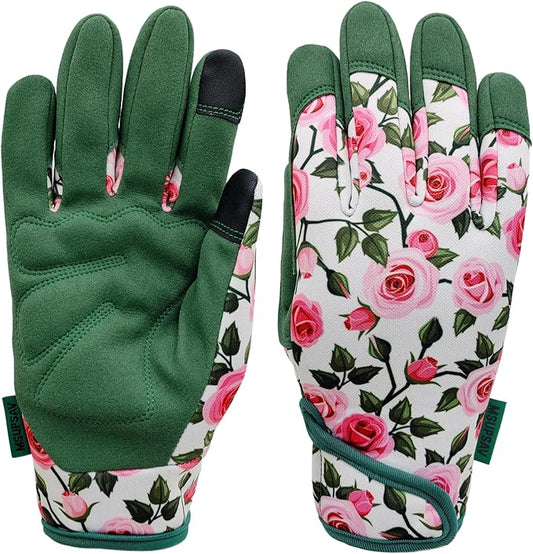 Floral Gardening Gloves – Green Protective Garden Work Gloves