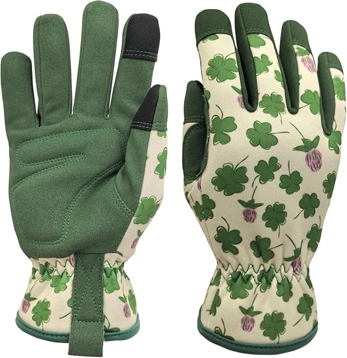Floral Gardening Gloves – Green Protective Garden Work Gloves