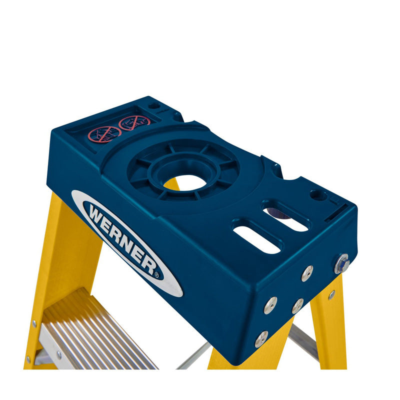 Werner Fibreglass Swingback Step Ladder 6 Tread SWH 2.59m