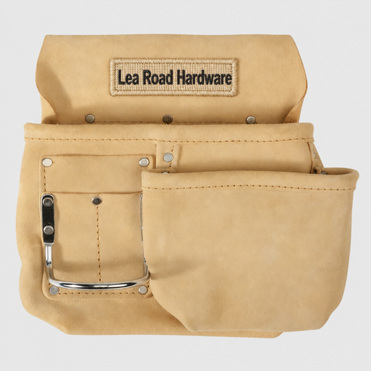 Lea Road Hardware Leather Tool Belt Pouch – Heavy Duty Multi-Pocket Work Holster