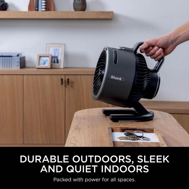 Portable Misting Cooling Fan – Indoor & Outdoor Rechargeable Fan – Charcoal